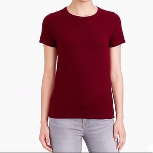 COPY - J.Crew Short sleeved maroon sweater